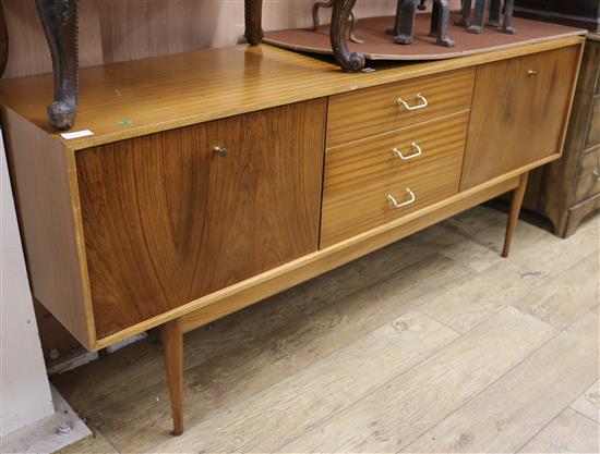 A mid century teak sideboard W.183cm